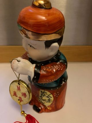 Coppia Statuette Porcellana Cinesi