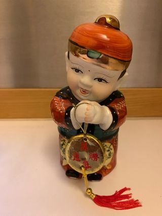 Coppia Statuette Porcellana Cinesi