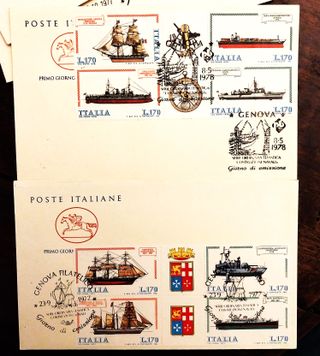 Lotto di 66 Francobolli su Buste Primo Giorno