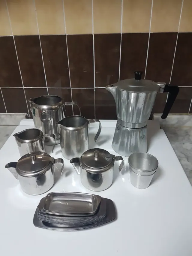 Set di accessori da bar per caffettiera in metallo