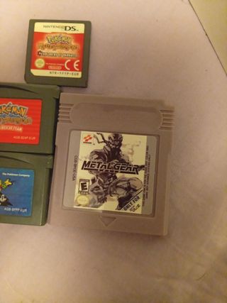 Lote Videojuegos GBA y DS Pokémon y Metal Gear