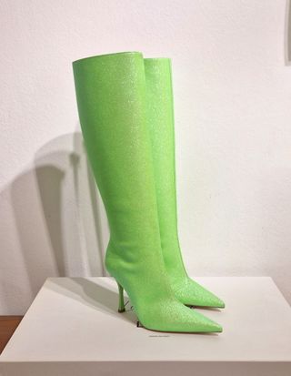 Stivali Liu Jo, tacco, verde lime glitter, n.41