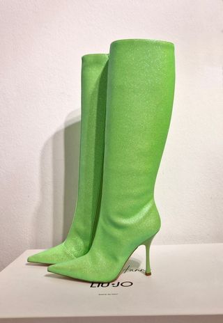 Stivali Liu Jo, tacco, verde lime glitter, n.41