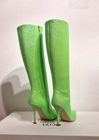 Stivali Liu Jo, tacco, verde lime glitter, n.41