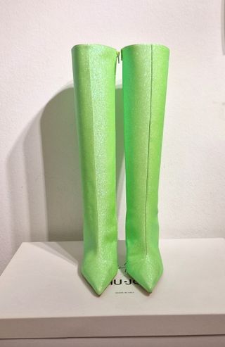 Stivali Liu Jo, tacco, verde lime glitter, n.41