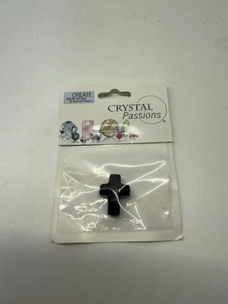 Cruz Swarovski Negra para Macramé