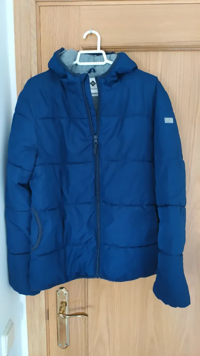 Abrigo niño azul con forro polar interior