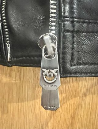 Chaqueta de cuero Pinko negra