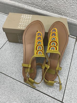 Sandalias Green Coast Multicolor abalorios