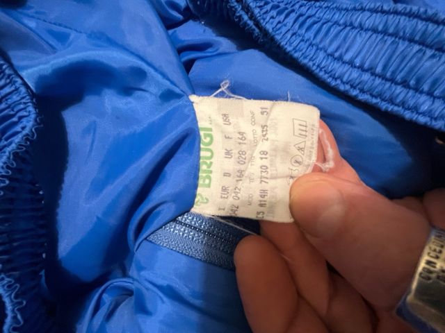 Pantaloni da neve blu con bretelle