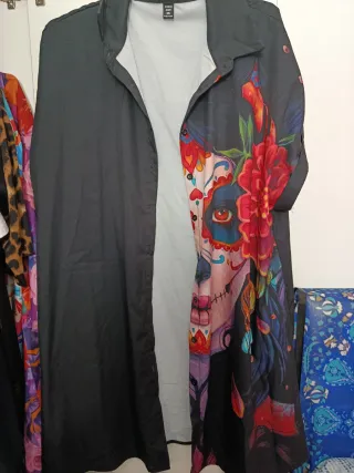 Vestido Camisero con Diseño Calavera Mexicana