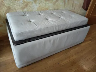 Banco baul Puff asiento piel gran almacenaje