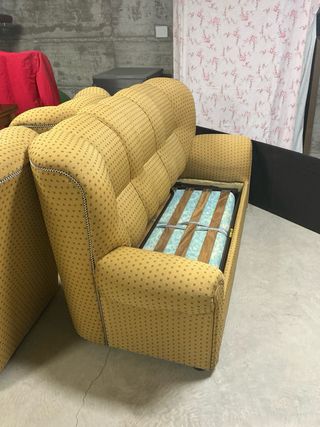 Sofá Cama Tela Amarillo