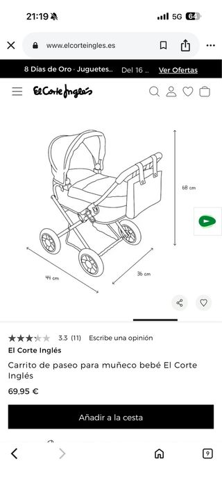 Carro bebé + bebé NUEVO