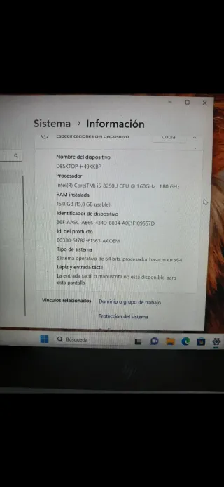 Ordenador Portátil HP Elitebook i5 8 generación.