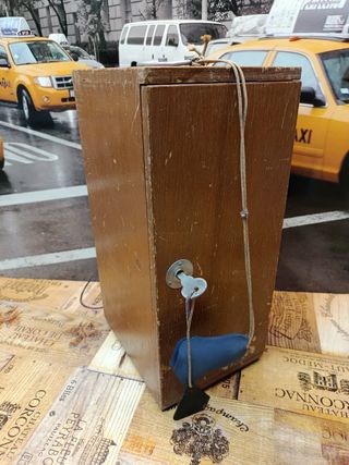 Antiguo Microscopio Denkar 750X Caja medera llave