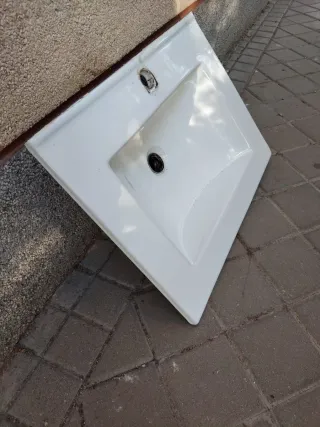 Lavabo cerámica para mueble baño aseo vintage