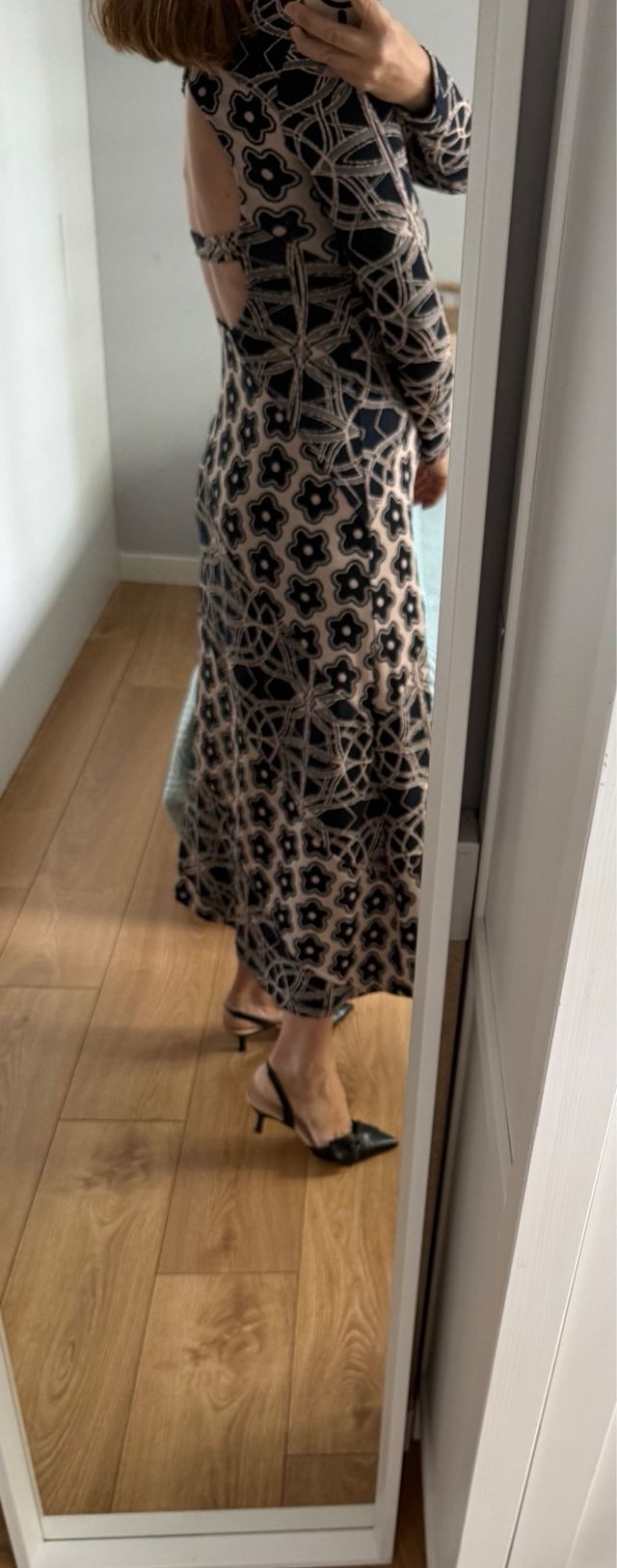 Vestido Zara Talla M Negro y Beige. Punto, elástic