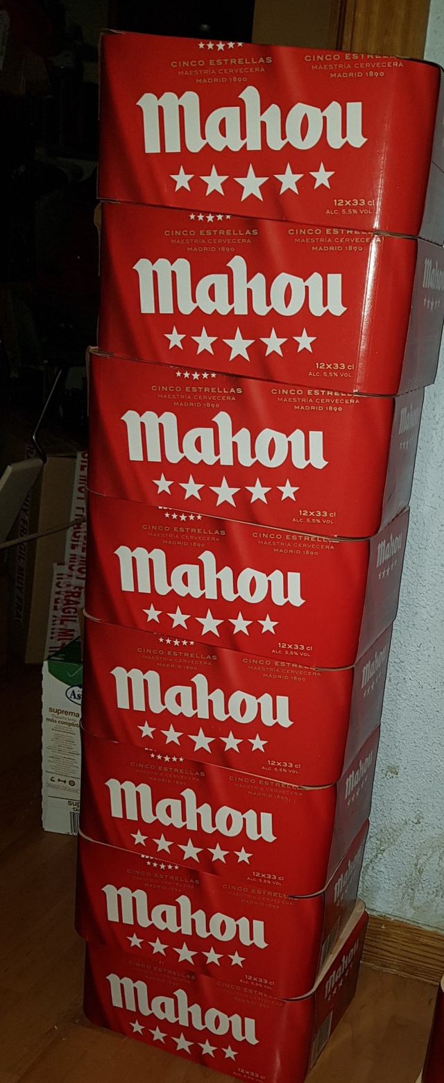 8 Cajas Mahou Cinco Estrellas 16 uds
