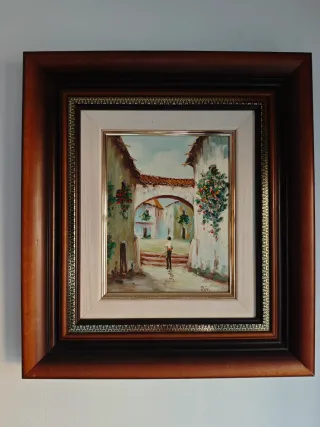 Lote de 7 cuadros con marco