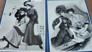 Conjunto de láminas moda antigua