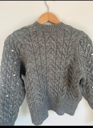 Jersey gris perlas mujer