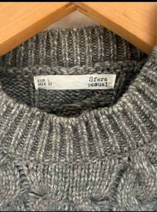 Jersey gris perlas mujer