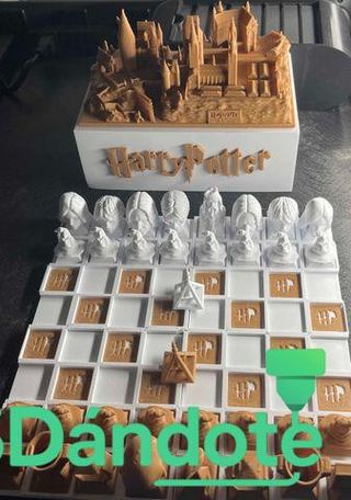 Ajedrez de Harry Potter impreso en 3D