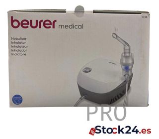 Beurer IH18L Nebulizador con Tecnología de Compresor de Aire, con Capacidad de Inhalación de 0.4 ml/min, Blanco y Gris (602.36)