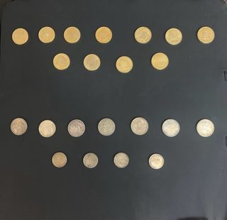 Réplicas Monedas acuñadas 2002 Bañadas Oro y Plata