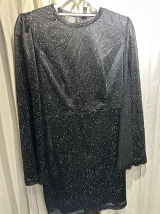 Vestido Shein negro brillante talla L