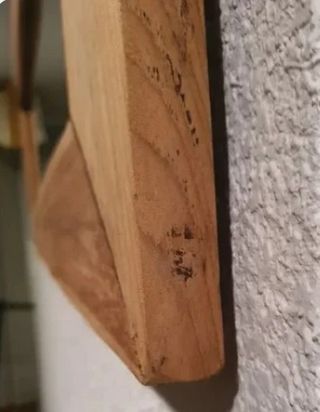 Espejo madera maciza Teka antiguo