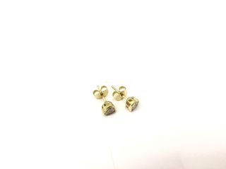pendientes oro 18k con piedra con diamante de laboratorio