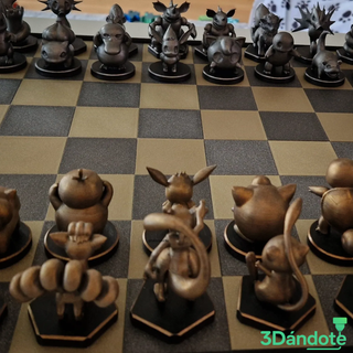 Set de Ajedrez Pokémon Artesanal