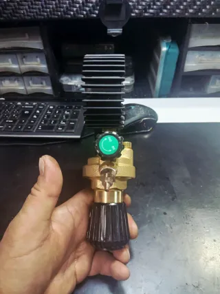 Regulador Presión Gas CO2 Manómetro Latón