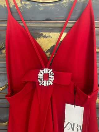 Vestido rojo tirantes fiesta