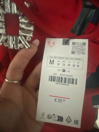 Vestido rojo tirantes fiesta