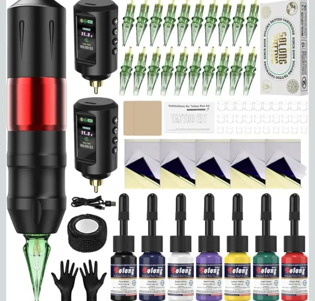 Kit Completo Máquina Tatuar Profesional