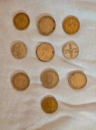 Conjunto monedas Franco y otras