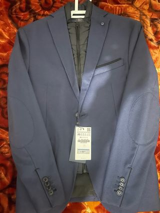 Traje Zara Man Azul y Negro