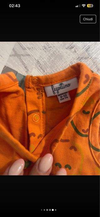 Set 3 canotte Fagottino 9-12 mesi