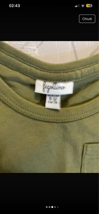 Set 3 canotte Fagottino 9-12 mesi