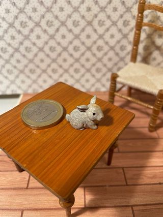 Coniglietto resina dollshouse miniatura
