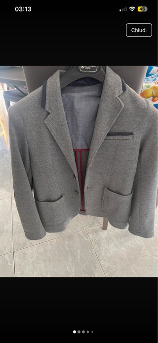 Giacca Primigi 12 anni grigia e blu