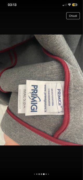 Giacca Primigi 12 anni grigia e blu