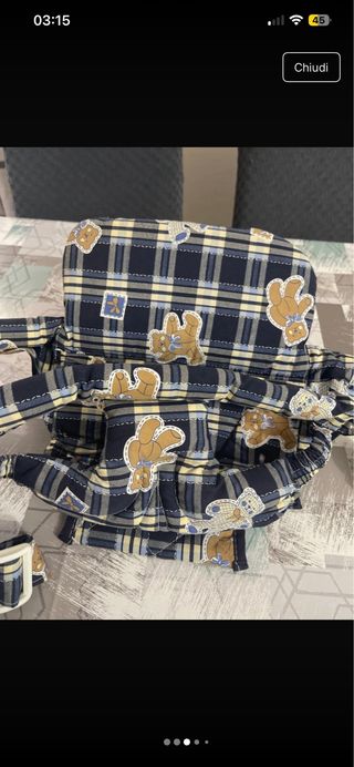 Marsupio neonato fantasia orsetti