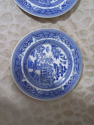 Set di 2 piatti decorativi blu