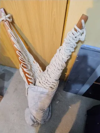 Amaca brasiliana in tessuto e legno