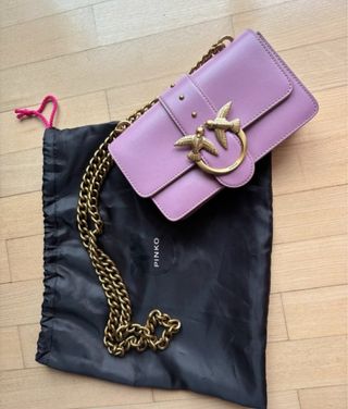 Borsa Pinko Love Birds Oro Rosa