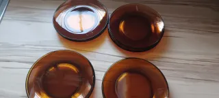 10 piatti da dessert in vetro DURALEX.